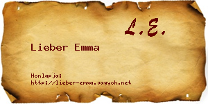 Lieber Emma névjegykártya
