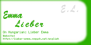 emma lieber business card